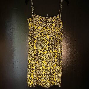 Manuhealii Olive and Black Patterned Dress